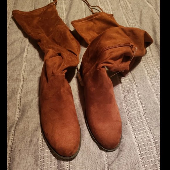 Brand New Ladies Tall Carmel Brown Size 10 Boots - Picture 6 of 9